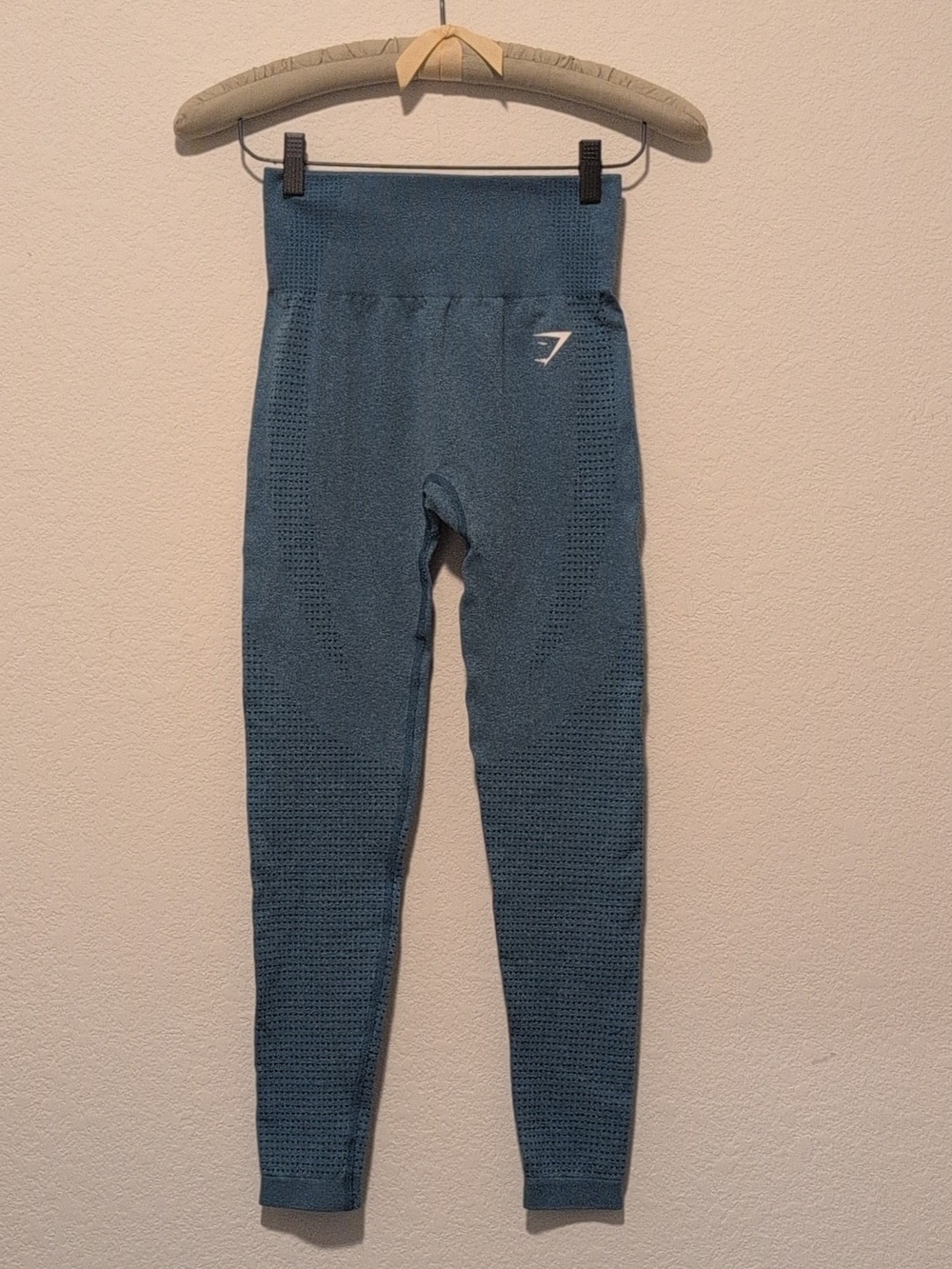 Small Blue Marl Gymshark Vital Seamless Leggings